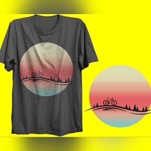 Bicycle Short Sleeve T-shirt Apparel Unisex Size Bike Enthusiast Theme